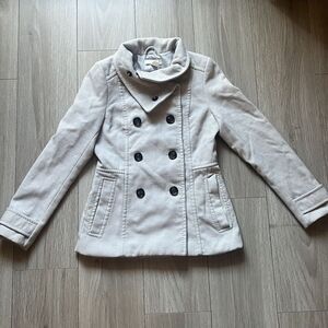 H&M Outerwear Button Up Winter Jacket Coat Size 6 Gray